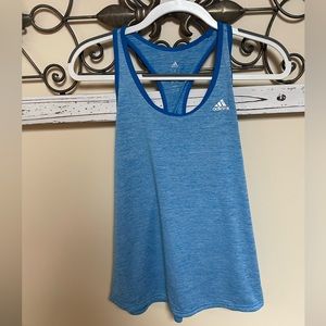 Adidas Women’s Athletic Cut Blue Tank Top, Size Large